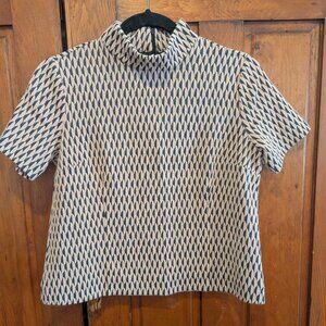 Ann Taylor petite s/p zip up back crop turtleneck